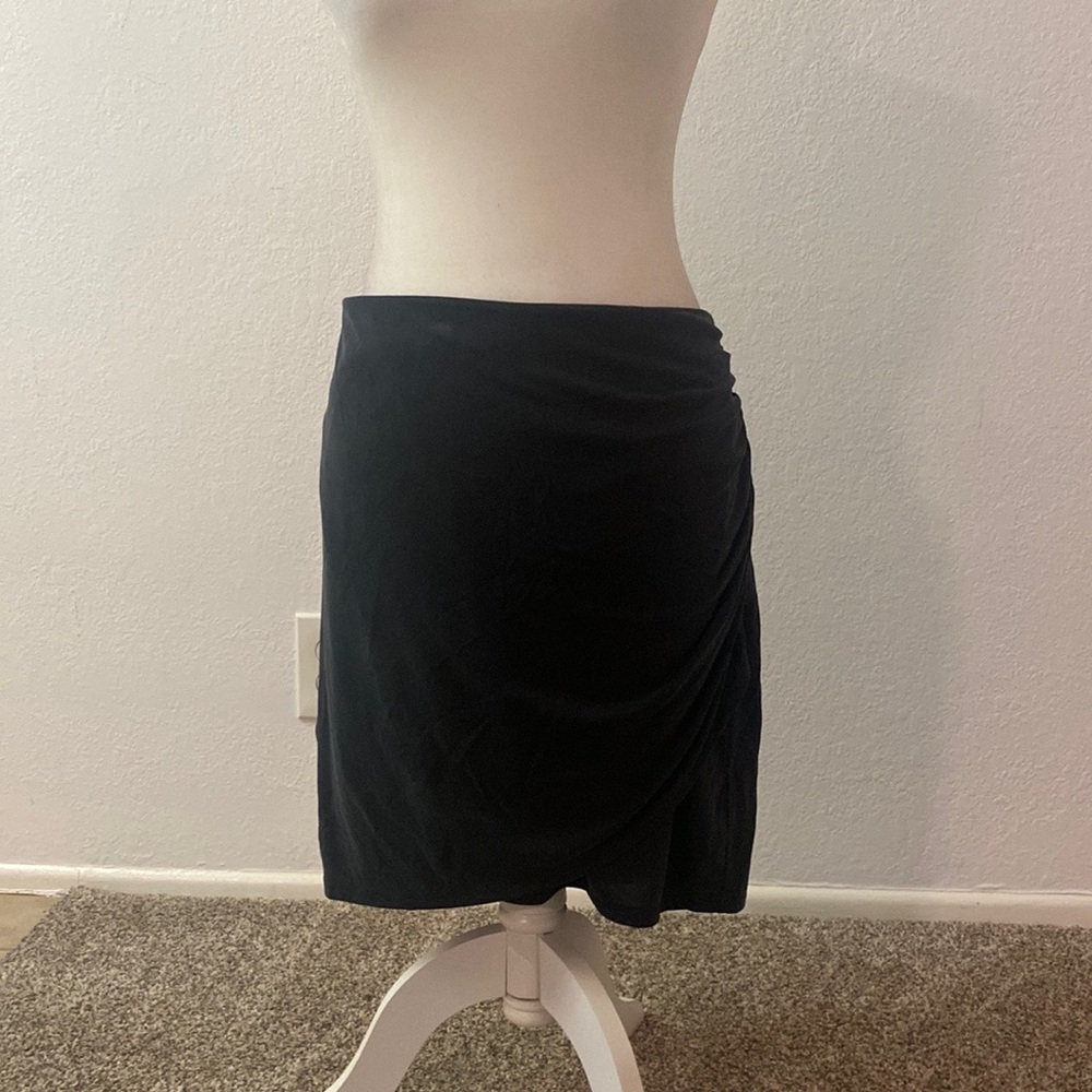 NWOT Express Gray Mock Wrap Miniskirt
